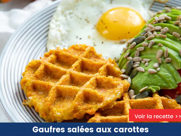 Gaufres salées aux carottes